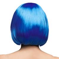 Pruik bobline cabaret blauw - thumbnail