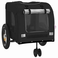 VidaXL Fietskar voor huisdieren met opslag zwart 124,5 x 63,5 x 53 cm - thumbnail