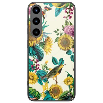 Samsung Galaxy S25 glazen hardcase - Sunflowers