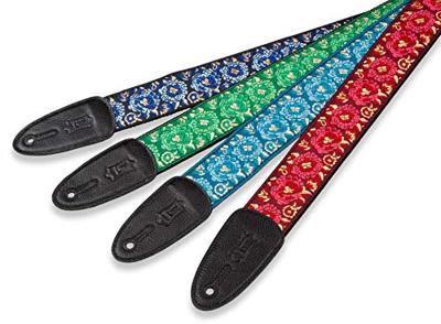Levys Leathers M8AS-BLU geweven gitaarband met print - blauw
