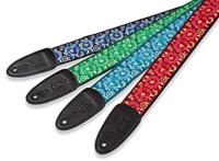 Levys Leathers M8AS-BLU geweven gitaarband met print - blauw - thumbnail