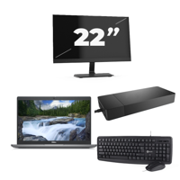 Dell Latitude 5340 - Intel Core i3-13e Generatie - 13 inch - 8GB RAM - 256GB SSD - Windows 11 Home + 1x 22 inch Monitor - thumbnail