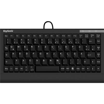 Keysonic ACK-595C+ (US) Toetsenbord Kabelgebonden QWERTY, US-Engels Zwart PS2-aansluiting Keysonic ACK-595C+ (US) Toetsenbord Kabelgebonden QWERTY, US-Engels Zwart PS2-aansluiting