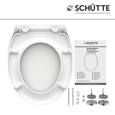 Toiletzitting Schutte White Duroplast Met Soft Close En Quick Release Wit - thumbnail