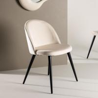 Nohr Eetkamerstoel 'Amon' Velvet, kleur Beige - thumbnail