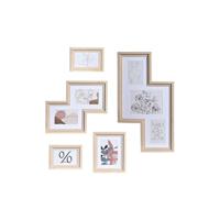 Muurfotlijst DKD Home Decor Urban Kristal Natuurlijk Multicolour Hout MDF (40 x 1,5 x 50 cm) - thumbnail