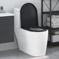 VidaXL Toiletzitting zwart 49 x 36 x 4 cm duroplast - thumbnail