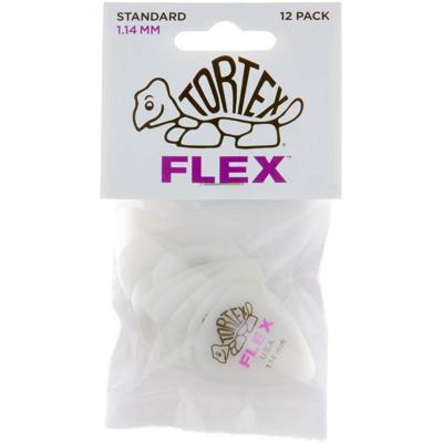 Dunlop 428P114 Tortex Flex Standard Plectrum 1.14mm 12-Pack