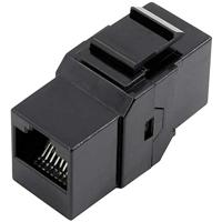 TRU COMPONENTS 93013c1176 RJ45 dubbele koppeling 1425900 Adapter, recht Zwart 1 stuk(s) - thumbnail