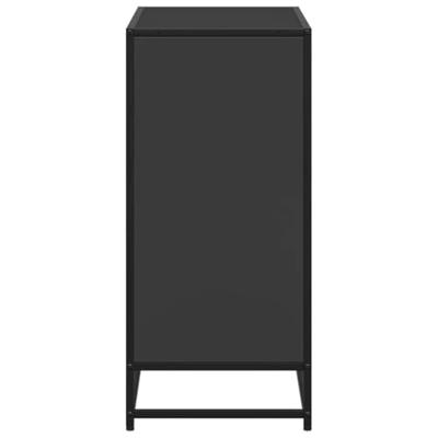 Boekenkast 80x35x76 cm bewerkt hout zwart Boekenkast 80x35x76 cm bewerkt hout zwart