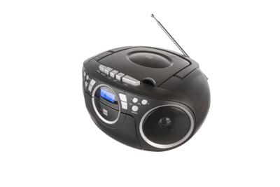 Cassetteradio met CD • FM-radio • Boombox • CD-speler • Stereo luidspreker • AUX-ingang • Net- / Batterijvoeding • Draagbaar • Zwart • Dual P 70
