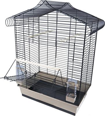 Interzoo Vogelkooi vega zwart/beige Interzoo Vogelkooi vega zwart/beige