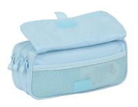 Pennenetui met 3 vakken Glow Lab Cisnes Licht Blauw 21,5 x 10 x 8 cm - thumbnail