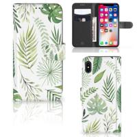 Apple iPhone Xs Max Hoesje Leaves - thumbnail