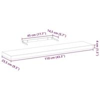 Wandschapppen 4 st 110x23,5x4 cm bewerkt hout - thumbnail