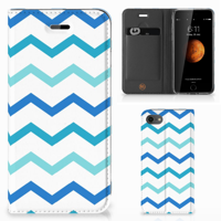 iPhone 7 | 8 | SE (2020) | SE (2022) | Hoesje met Magneet | Zigzag Blauw - thumbnail