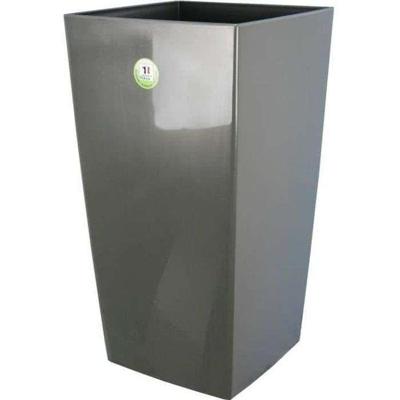 RIVIERA Bloempot Nuance - Vierkant - 29 x 29 x H 52 cm - 32.6 L - Glittery grijs