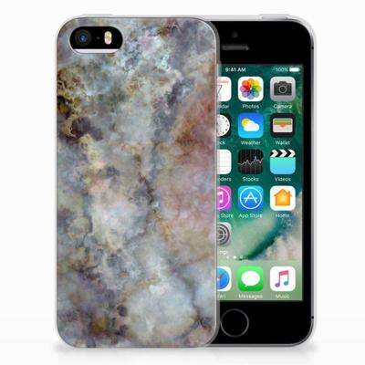 Apple iPhone SE | 5S | TPU | Siliconen hoesje | Marmer Grijs Apple iPhone SE | 5S | TPU | Siliconen hoesje | Marmer Grijs