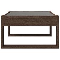 Salontafel met Infinity LED 70x53x30 cm bruin eikenkleurig - thumbnail