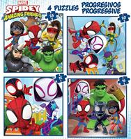 4 progressieve puzzels Spidey & His Amazing Friends - EDUCA meerkleurig - thumbnail