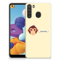 Samsung Galaxy A21 Telefoonhoesje met Naam Monkey - thumbnail