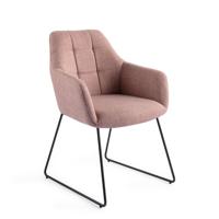 Jesper Home Eetkamerstoel 'Noto' Slide Black, kleur Vintage Rose - thumbnail