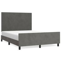 Bedframe zonder matras 140x190 cm fluweel donkergrijs - thumbnail