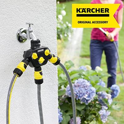 Kärcher Home & Garden 2.645-200.0 Kunststof 3-voudige splitser Steekkoppeling, 25 mm (1) binnendraad, 24,2 mm (3/4) binnendraad Met reguleerventiel - thumbnail