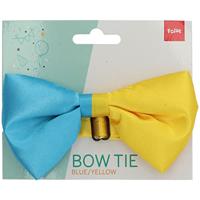 Strikje Colorblock Blauw/Geel - thumbnail