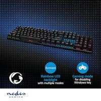 Nedis GKBDM110BKUS Bedraad Gaming Toetsenbord Usb Type-a Mechanische Toetsen Led Qwerty Us Internationaal Usb Gevoed Lengte Stroomkabel: 1.50 M Gaming - thumbnail