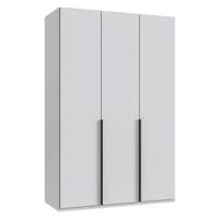 Kledingkast Milaan 3-deurs- wit - 208x135x58 cm - thumbnail