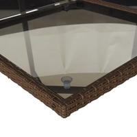 17-delige Tuinset met kussens poly rattan bruin - thumbnail
