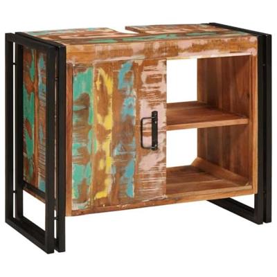Wastafelkast Multikleur 71 x 33 x 58 cm Massief Gerecycled Hout
