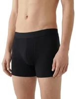 2-pak Jongens boxershorts Organic - Biologisch katoenen kinder onderbroeken - Zwart - Grijs - Donkerblauw - thumbnail