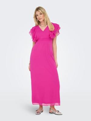 Only Onlasta Life S/s Frill Ankel Dress Wvn Zomerjurkjes 4792879 Black