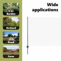 VidaXL Hek met paal groen 1,2 x 10 m staal en pvc - thumbnail