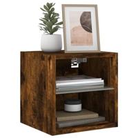 Tv-wandmeubel met LED-verlichting 30x28,5x30 cm gerookt eiken - thumbnail