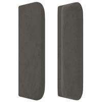 Boxspring met matras fluweel donkergrijs 90x200 cm - thumbnail