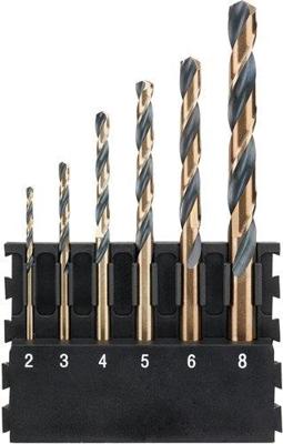 DeWalt Accessoires houder + black & gold ronde schacht metaalboren | 6 stuks | 2 mm, 3 mm, 4 mm, 5 mm, 6 mm, 8 mm - dt70828-qz - dt70828-qz DeWalt Accessoires houder + black & gold ronde schacht metaalboren | 6 stuks | 2 mm, 3 mm, 4 mm, 5 mm, 6 mm, 8 mm - dt70828-qz - dt70828-qz