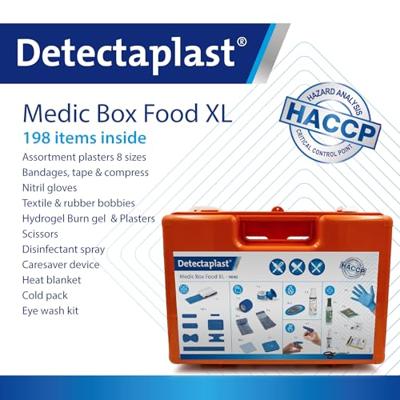 Detectaplast EHBO-koffer Medic Box Food XL, HACCP inhoud tot 30 personen Detectaplast EHBO-koffer Medic Box Food XL, HACCP inhoud tot 30 personen