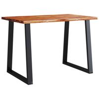 Eettafel met natuurlijke rand 110x70x75 cm massief acaciahout - thumbnail