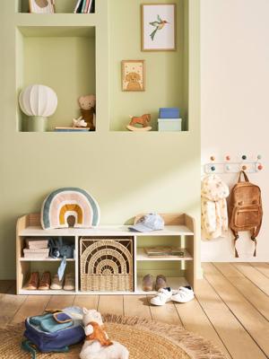 Opbergbank 3 vakken YEL wit