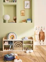 Opbergbank 3 vakken YEL wit - thumbnail