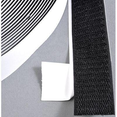 Klitteband klevend 30mm zwart haak 25m