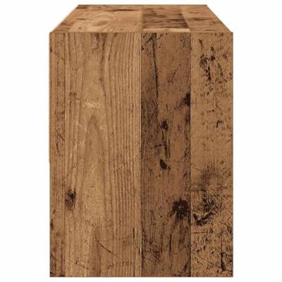 VidaXL Schoenenrek stapelbaar 89,5x30x40 cm oud houtkleurig