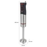 Profi Cook PC-SMS 1226 Staafmixer 1000 W Automatische start-stop RVS, Zwart - thumbnail