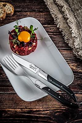 Laguiole Style de Vie Steakvorken Luxury Line Zwart Ebbenhout - 6 stuks