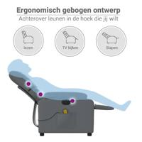 Massagestoel verstelbaar elektrisch kunstleer grijs - thumbnail