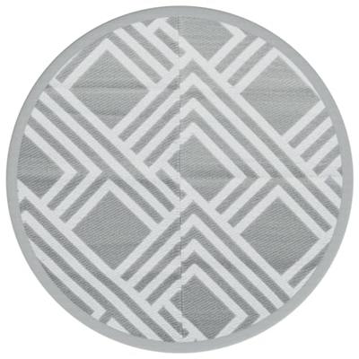 VidaXL Buitenkleed arakil ø 200 cm polypropeen grijs VidaXL Buitenkleed arakil ø 200 cm polypropeen grijs