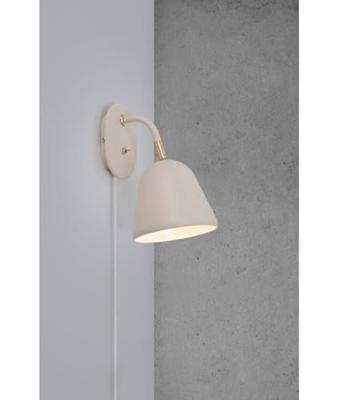 Wandlamp beige en messing met schakelaar & E14 fitting Nordlux Fleur Wandlamp beige en messing met schakelaar & E14 fitting Nordlux Fleur